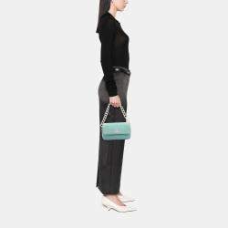 Pre Owned Chanel Blue Terry Cloth Sport Line Flap