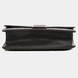 Pre Owned Chanel Black Medium Quilted Goatskin CC University Flap