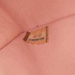 Pre Owned Chanel Pink Mini Rectangular Classic Printed Satin Cuba Single Flap
