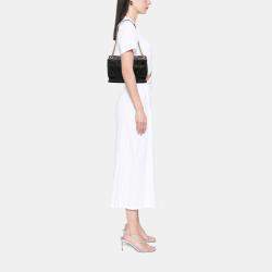 Pre Owned Chanel Black Large Reissue 2.55 Diamond Debossed Calfskin Cosmos Flap