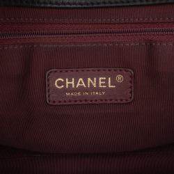 Pre Owned Chanel Black Large Reissue 2.55 Diamond Debossed Calfskin Cosmos Flap