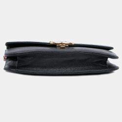 Pre Owned Chanel Black Paris Cuba Medium Caviar Thread Around Flap