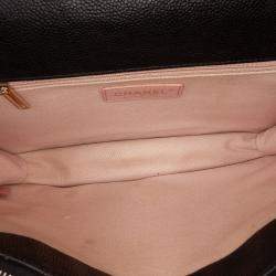 Pre Owned Chanel Black Paris Cuba Medium Caviar Thread Around Flap