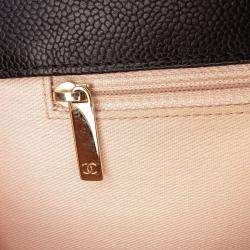 Pre Owned Chanel Black Paris Cuba Medium Caviar Thread Around Flap