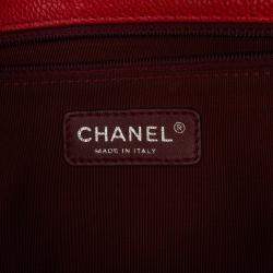 Pre Owned Chanel Red Small Caviar French Riviera Flap