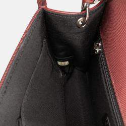 Pre Owned Chanel Red Small Quilted Lambskin Ballerine Flap Bag