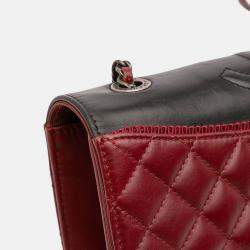 Pre Owned Chanel Red Small Quilted Lambskin Ballerine Flap Bag