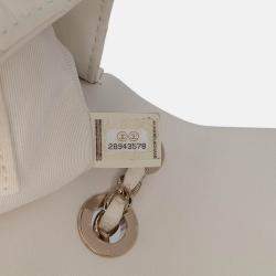 Pre Owned Chanel Cream Small Mix Quilted Aged Calfskin New Clutch Flap