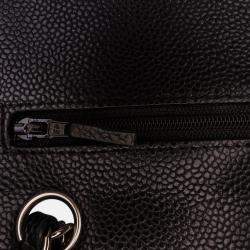 Pre Owned Chanel Black Medium Classic Caviar Double Flap