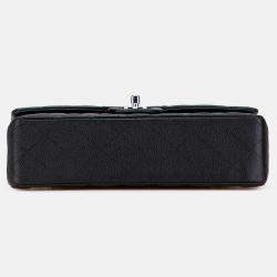 Pre Owned Chanel Black Medium Classic Caviar Double Flap