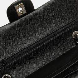 Pre Owned Chanel Black Medium Classic Caviar Double Flap