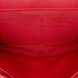 Pre Owned Chanel Red Quilted Caviar Boy Wallet on Chain