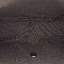 Pre Owned Chanel Black Grey Paris Salzburg Jumbo Bicolor Quilted Lambskin Tyrolean Flap
