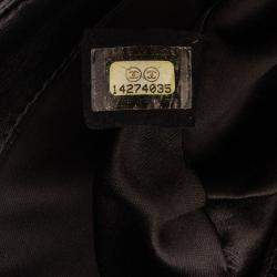 Pre Owned Chanel Black Jumbo Patchwork Tweed Flap