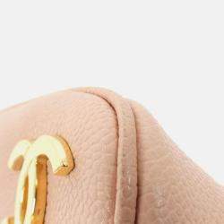 Pre Owned Chanel CC Pink Leather Shoulder Bag