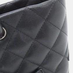 Pre Owned Chanel Cambon Ligne Black Leather Shoulder Bag