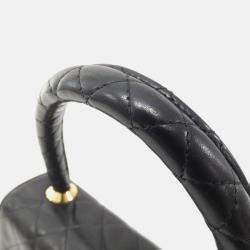 Pre Owned Chanel Black Lambskin Leather Handbag