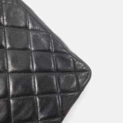 Pre Owned Chanel Black Lambskin Leather Handbag