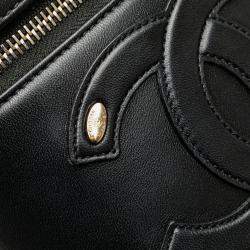 Pre Owned Chanel Vanity Black Lambskin Shoulder Bag