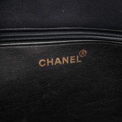 Pre Owned Chanel CC Black Lambskin Shoulder Bag