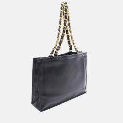 Pre Owned Chanel CC Black Lambskin Shoulder Bag