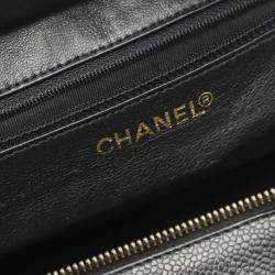 Pre Owned Chanel CC Black Leather Tote Bag