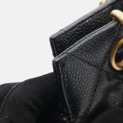 Pre Owned Chanel CC Black Leather Tote Bag