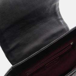 Pre Owned Chanel Istanbul Accordion Black Lambskin Flap Bag