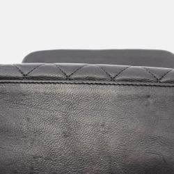 Pre Owned Chanel Istanbul Accordion Black Lambskin Flap Bag