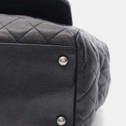Pre Owned Chanel Istanbul Accordion Black Lambskin Flap Bag