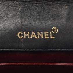 Pre Owned Chanel CC Black Lambskin Leather Shoulder Bag