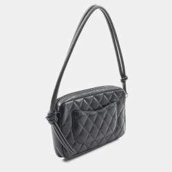 Pre Owned Chanel Cambon Ligne Black Leather Tote Bag