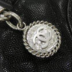 Pre Owned Chanel Medallion Black Leather Shoulder Bag