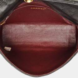 Pre Owned Chanel Black Lambskin Leather Shoulder Bag