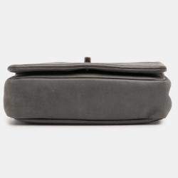 Pre Owned Chanel Grey Embossed Calfskin New Chic Flap