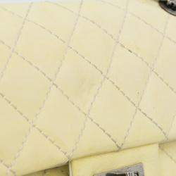 Pre Owned Chanel Yellow Mini Reissue 2.55 Patent Double Flap