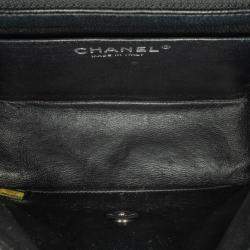 Pre Owned Chanel Black Mini Square Classic Patent Single Flap