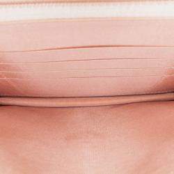 Pre Owned Chanel Pink Quilted Caviar Square Boy Wallet On Chain