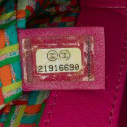 Pre Owned Chanel Pink Paris Seoul Small Rubber Coco Rain Flap