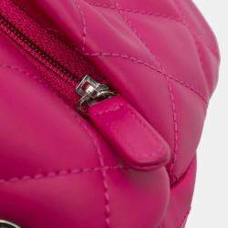 Pre Owned Chanel Pink Paris Seoul Small Rubber Coco Rain Flap