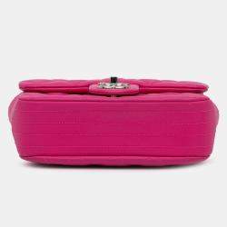 Pre Owned Chanel Pink Paris Seoul Small Rubber Coco Rain Flap