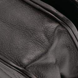Pre Owned Chanel Black Quilted Lambskin Boy Wallet On Chain