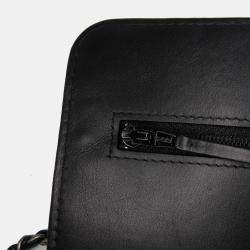 Pre Owned Chanel Black Quilted Lambskin Boy Wallet On Chain