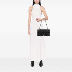 Pre Owned Chanel Black Reissue 2.55 Aged Calfskin Double Flap 227
