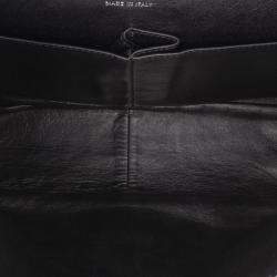 Pre Owned Chanel Black Reissue 2.55 Aged Calfskin Double Flap 227