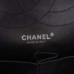 Pre Owned Chanel Black Reissue 2.55 Aged Calfskin Double Flap 227