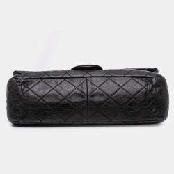 Pre Owned Chanel Black Reissue 2.55 Aged Calfskin Double Flap 227