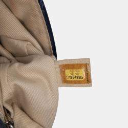 Pre Owned Chanel Blue Mini Double Stitch Hamptons Flap