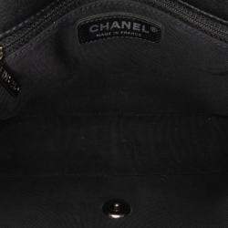 Pre Owned Chanel Black Blue Medium Bicolor Quilted Calfskin Flap
