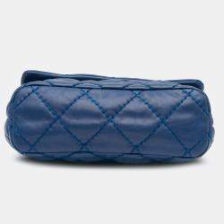 Pre Owned Chanel Blue Small Calfskin Love Me Tender Flap